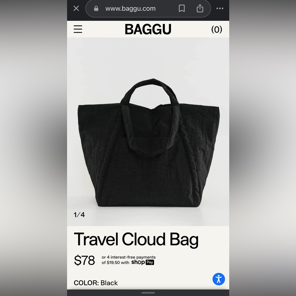 Baggu Cloud Travel Bag